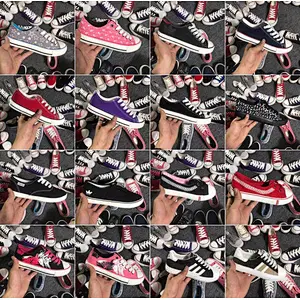 mix design Ladies' casual canvas vulcanized stock shoes