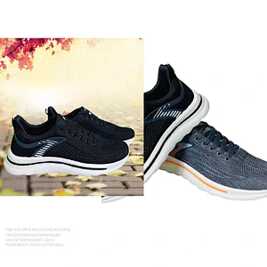 New Fashionable Custom Men Fly Weave Sneakers Breathable Sports Running Casual Shoes
