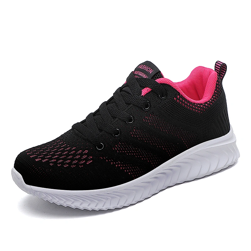 New fashion design breathable women walking sports shoes lady fashion sneaker running shoes