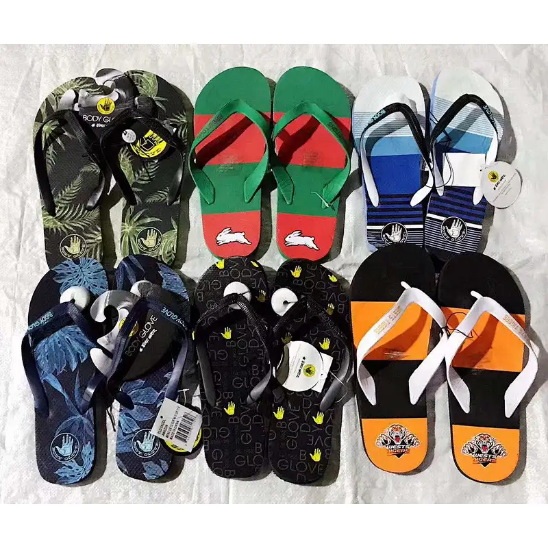 Mixed color men and women flip flops slippers stock shoes