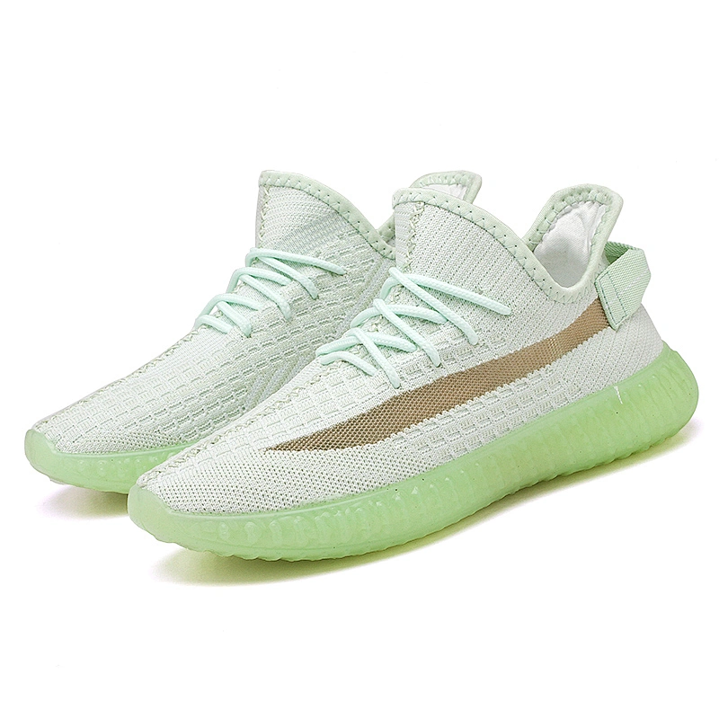 New Design Popular Men's Lace-up Casual Sport knitted Sneaker Shoes