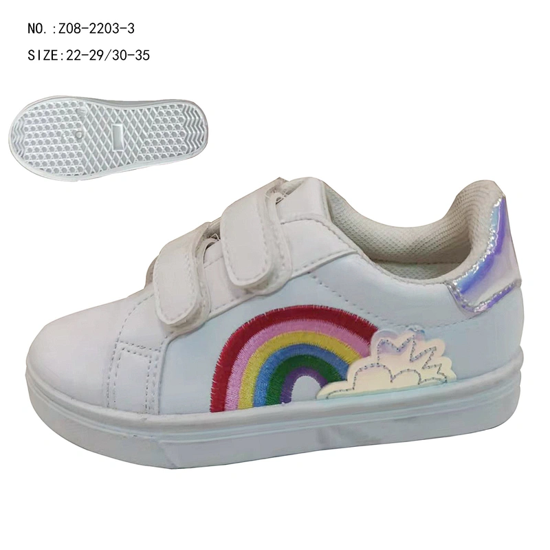 Hot Sale Custom Injection Kids Sneakers Casual Shoes Children Shoes with Magic Tape