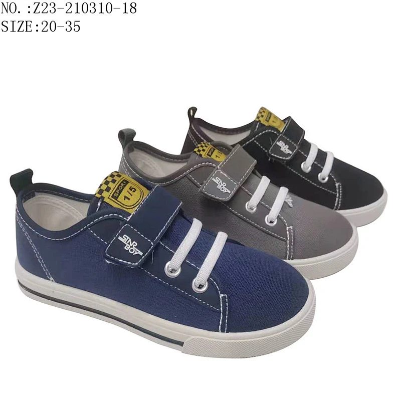 Union Jack Design Kids Casual School Shoes Children Students Canvas Shoes with Magic Tape