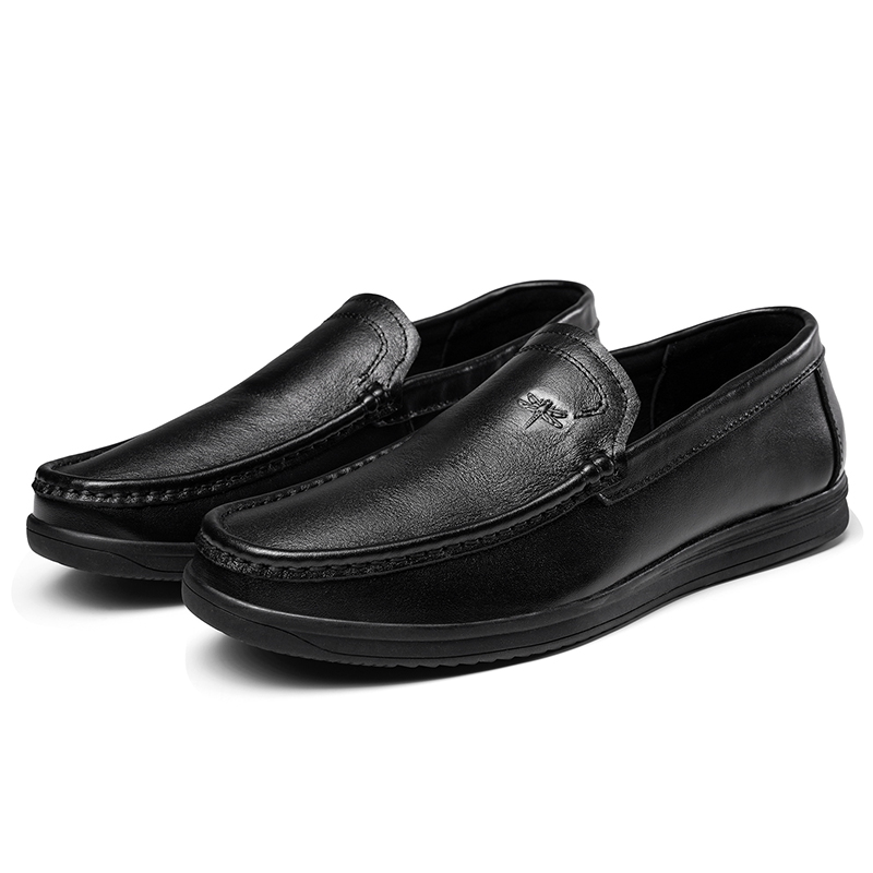 Leisure slip on Loafers Men Dress leather shoes casual walking style shoes