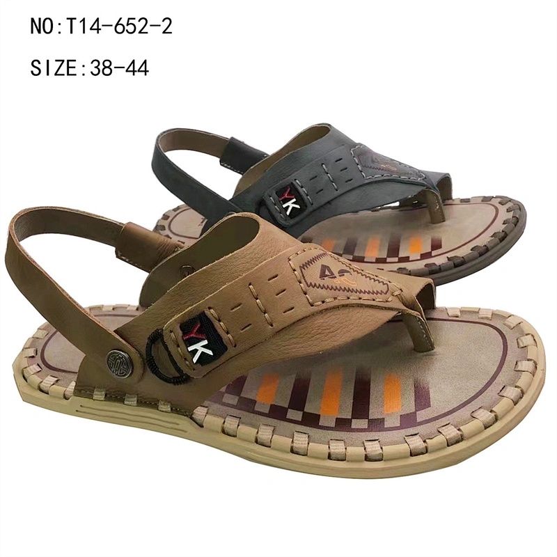 Custom Men Casual Genuine Leather Open Toe Beach Sandal Outdoor Summer Sport Sandals