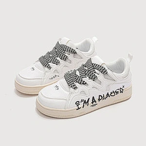 New letter design women retro sneaker shoes all-match training couple casual flat board shoes
