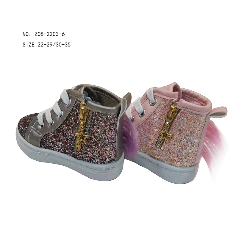 New Arrival Low-Cut Injection PU Children Sneakers Casual Canvas Shoes Kids Shoes