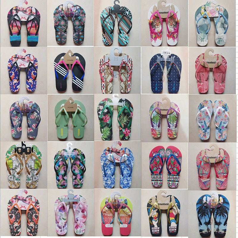 Wholesale Summer PVC Slipper shoes stock Beach Flip flops stock shoe stock lots