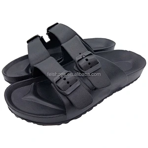 Hot sale two buckles outdoor indoor beach EVA man slipper shoes beach sandals  slippers shoes
