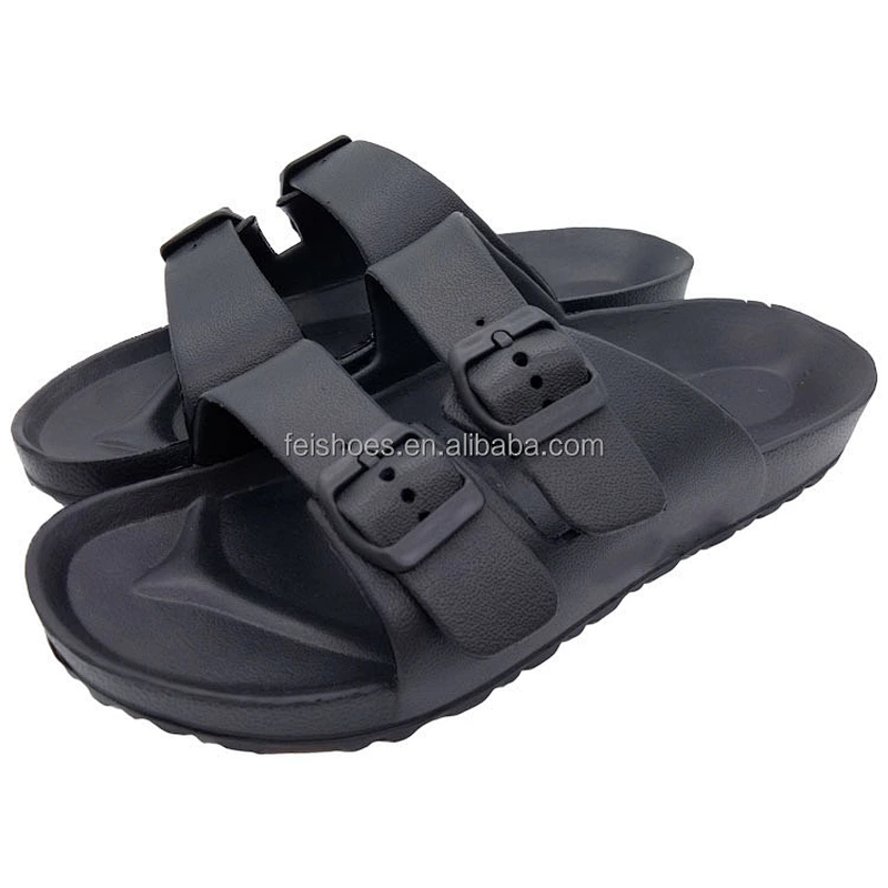 Hot sale two buckles outdoor indoor beach EVA man slipper shoes beach sandals  slippers shoes