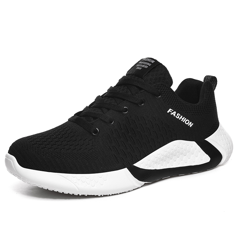 Hot sale fly knit men fashion athletic sports running shoes sneaker shoes