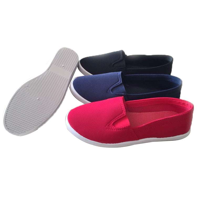 Hot sale customized ladies shoe slip on walking canvas shoes