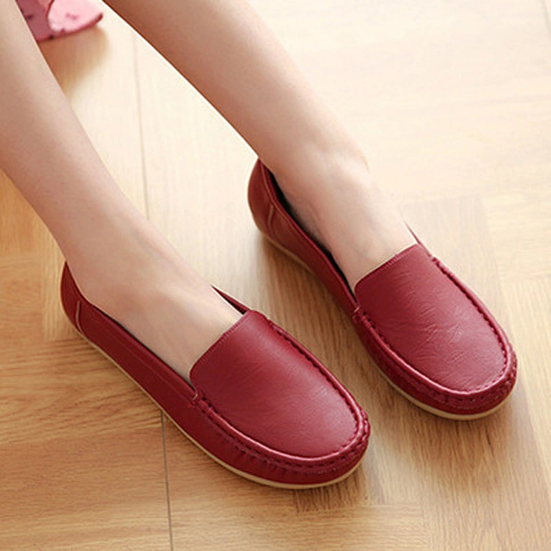 New comfortable soft sole women work nurse shoes hospital casual leather loafers shoes
