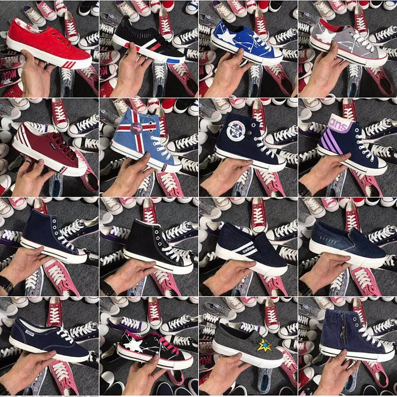 mix design Ladies' casual canvas vulcanized stock shoes