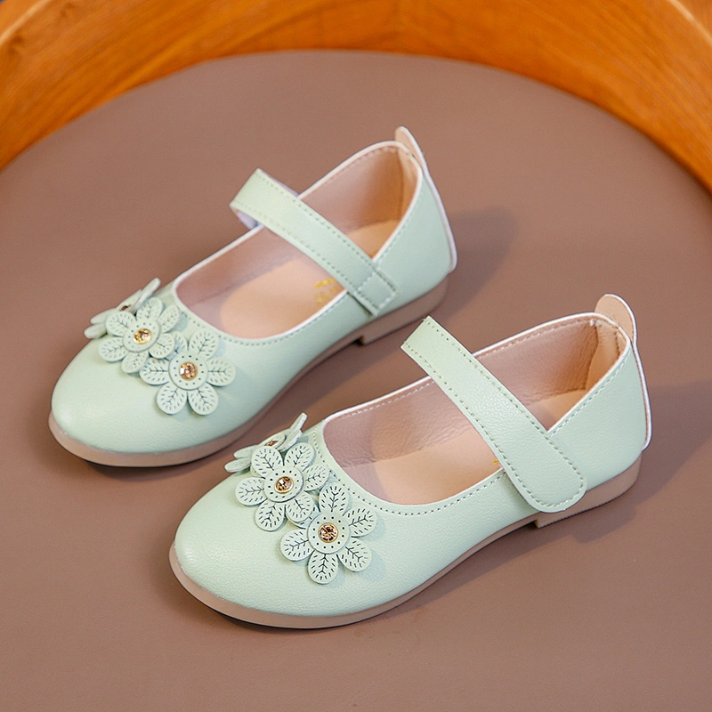 Girls Round Toe Strap Kids Party dress leather Princess Shoes
