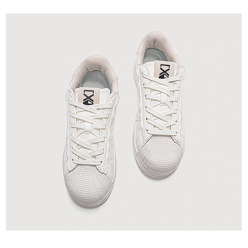 New shell head white women students shoes all-match sports casual breathable flat board shoes