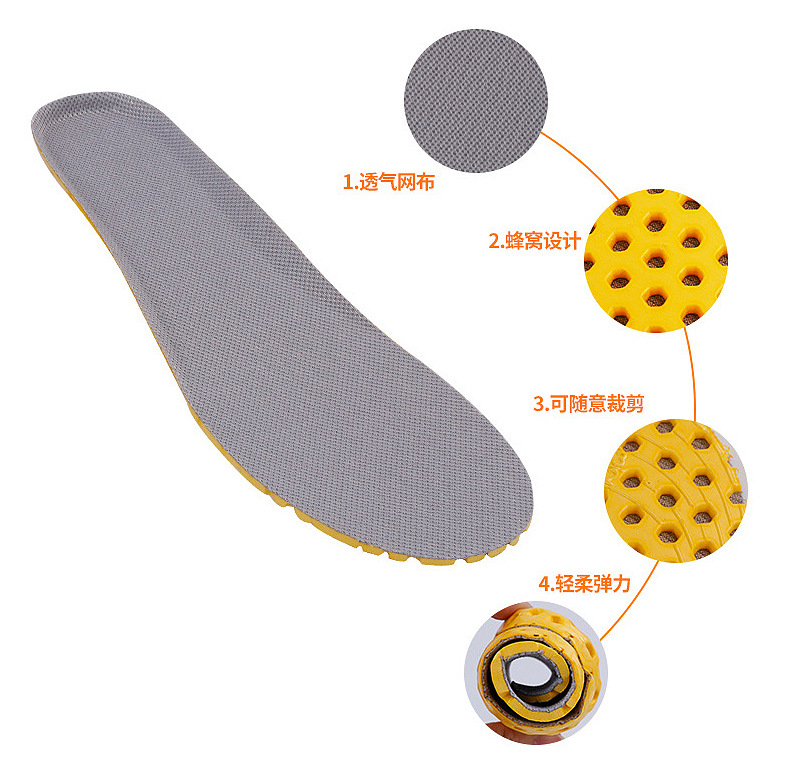 Men sports EVA cushioning insole mesh sports insole for shoes