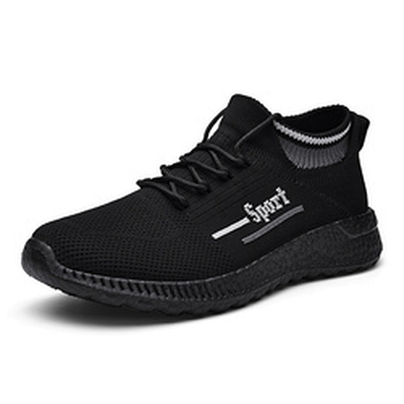 New Arrival breathable men Casual fly knitted Sport Running sneakers Shoes