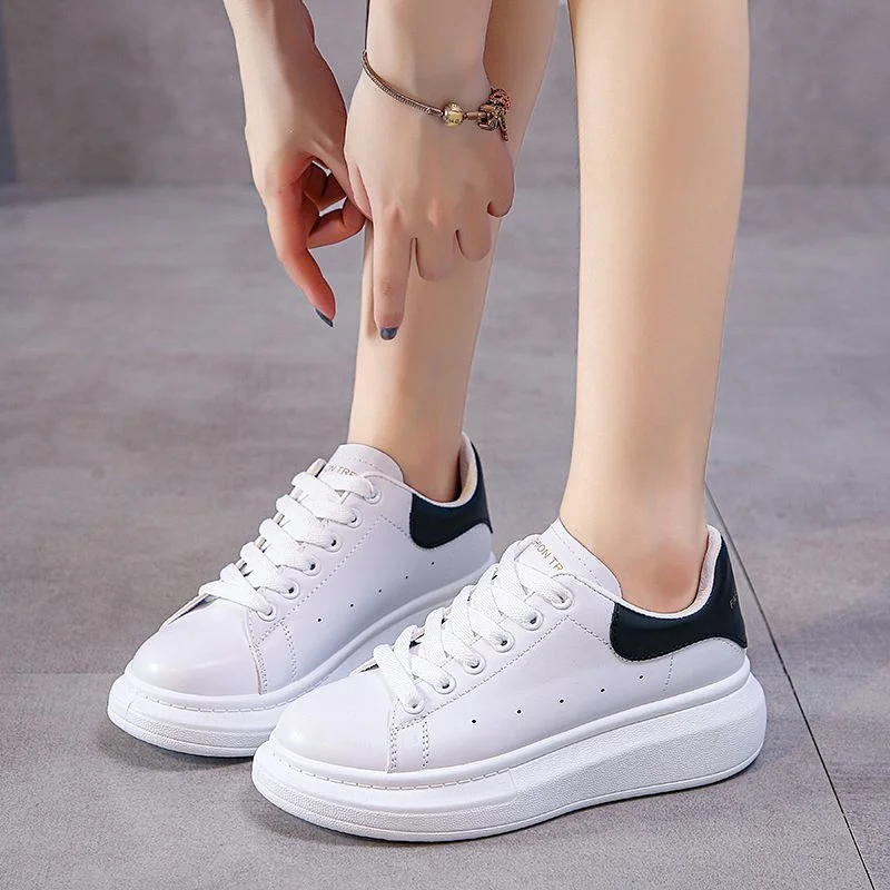 Fashion Thick soled Platform women white board shoes student walking style Sneakers