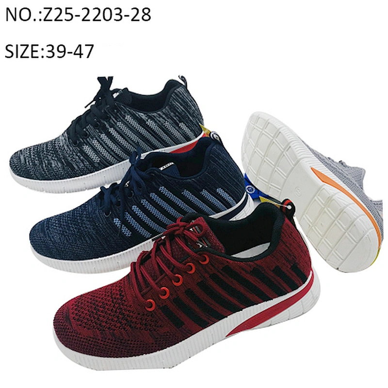 Large size Fashion Custom Men Injection Sports Shoes Fly knit Casual Sneaker Shoes