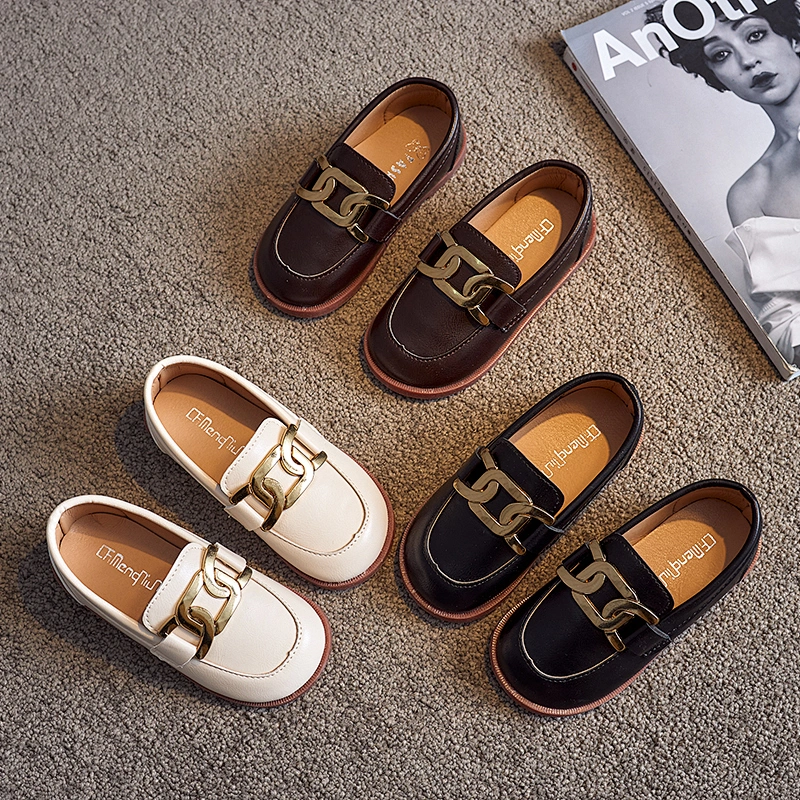 Girls Flat Shoes Slip on Children Casual Loafers