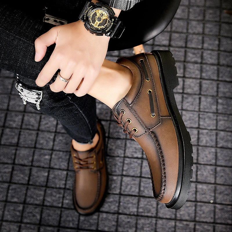 Slip on Loafers Men Cow leather Dress Shoes casual footwear