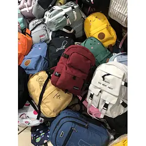 mix style casual canvas school bags outdoor inventory double shoulder backpacks stock