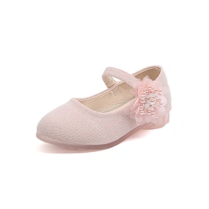 Girls Low Heels Round Toe Wedding Party Pumps Kids Princess Dress Shoes