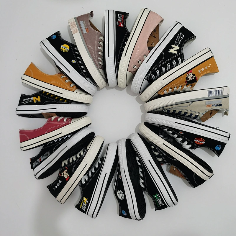 mix design Ladies' casual canvas vulcanized stock shoes