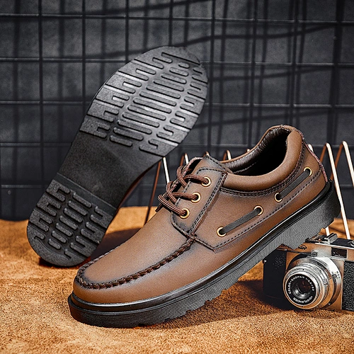 Slip on Loafers Men Cow leather Dress Shoes casual footwear