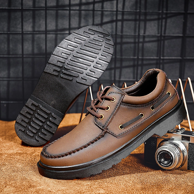 Slip on Loafers Men Cow leather Dress Shoes casual footwear