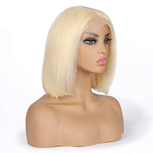 LZ Brazilian Human Hair Lace Front Wig,Straight Virgin Hair Lace Wig For Black Women,Pre Pluck Lace Wig With Baby Hair