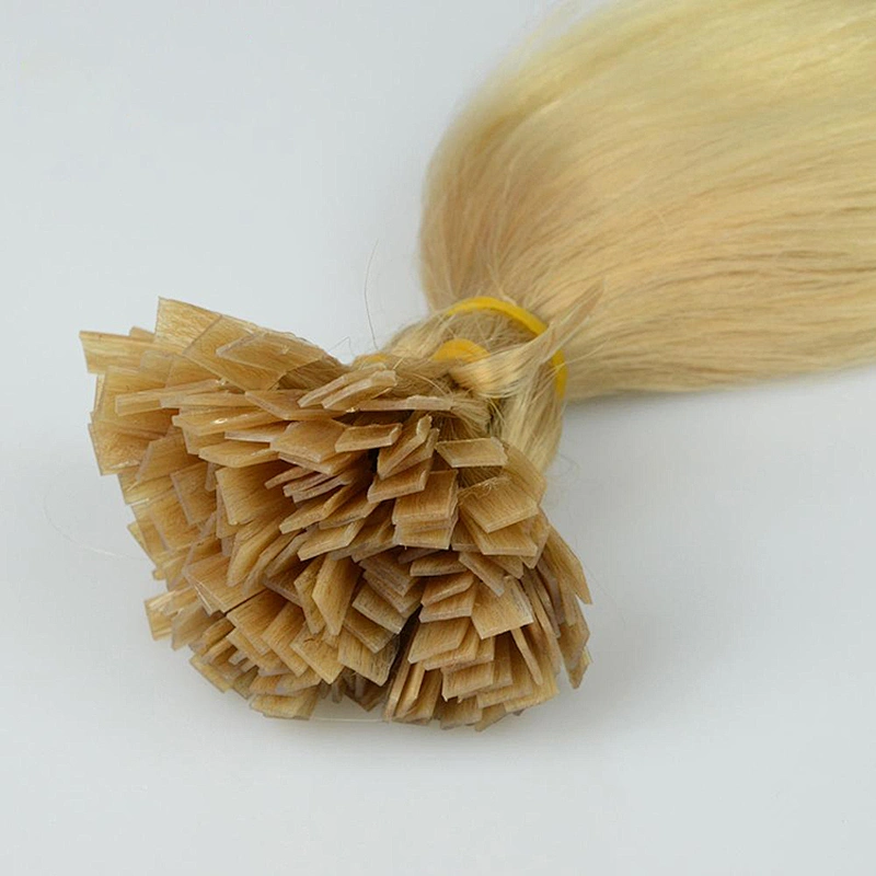 Wholesale Hot Sale Italian Keratin Russian Pre Bonded Double Drawn Remy Flat Tip human Hair Extensions