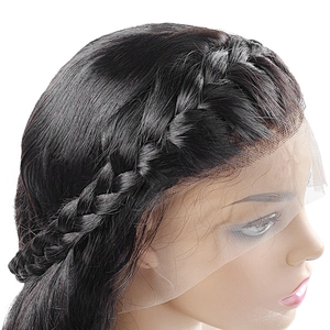 LZ Unprocessed Brazilian Human Hair Full Lace Wig,18-26 Inch Human Hair Wig,Headband Wig Human Hair