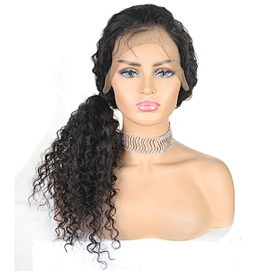 LZ Unprocessed Brazilian Human Hair Full Lace Wig,18-26 Inch Human Hair Wig,Headband Wig Human Hair