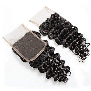 LZ beauty Preplucked Human Hair Lace Closure 2x6 4x6 Lace Closure 5x5 6x6 7x7 All Size Lace Closure blond hair extension bundles