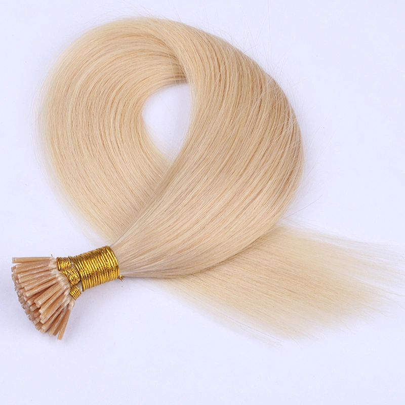 LZ Beauty Super double drawn  Vietnamese hair keratin i tip u tip extensions wavy hair I tip straight blonde keratin pre-bonded