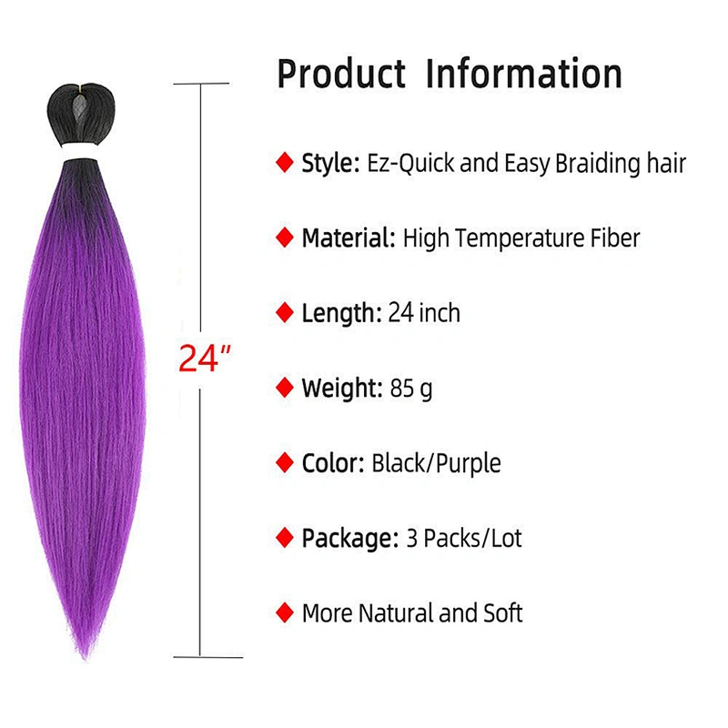 Wholesale Darling Hair Braid Products 24inch jumbo braiding synthetic hair extension Crochet Heat Resistant Braids