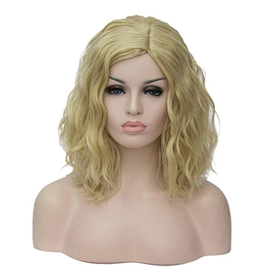 Longzhao Popular Long Wavy Ombre Blonde Color Wigs Side Part Body Wave Curly Wig Synthetic Hair Wigs For Black White Women