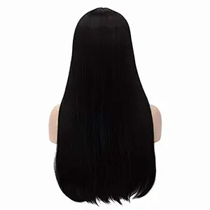 Longzhao wholesale heat resistant long straight synthetic hair wigs for women