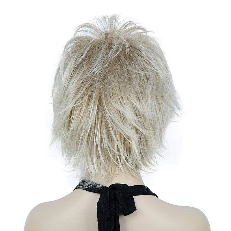Top Ombre Blonde Curly Short Pixie Cut Cheap Vendor Medical Wholesale Heat Resistant For Black Women Synthetic Hair Wigs
