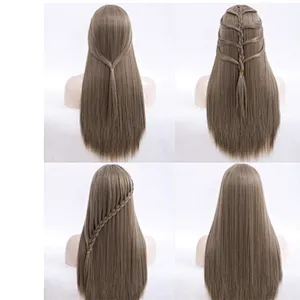 Long Straight Ombre Blonde Hair Synthetic Wigs For Black Women Cosplay Wig