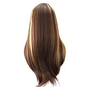 Longzhao Hot sale gold brown Synthetic hair body wave long curly hair for women