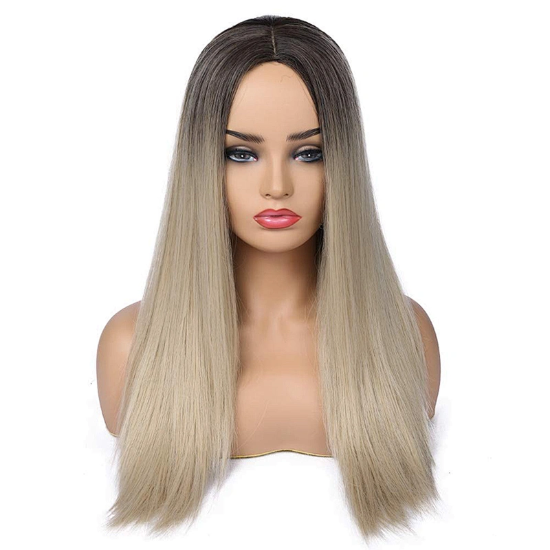 Longzhao synthetic hair ombre color Long straight wig