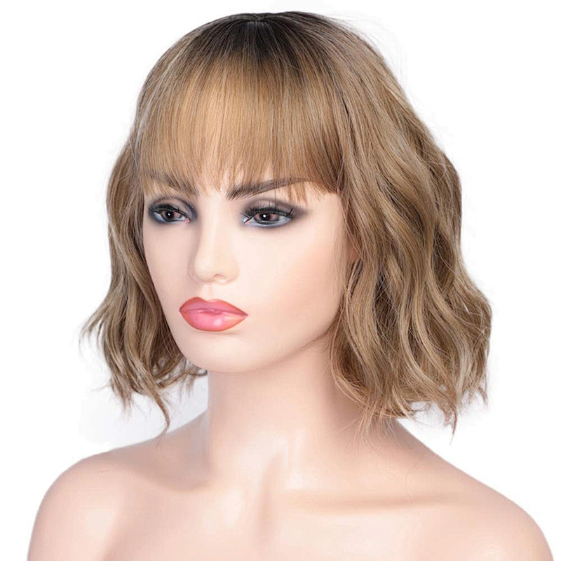 Longzhao High Quality Vendor Cheap Cosplay Wholesale Curly Short Ombre Blonde Bob For Black Women Synthetic Hair Wigs