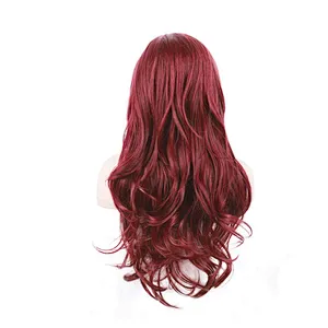 Longzhao Best Selling Long Body Wave Heat Resistant Synthetic Fiber Wigs For Women Long Wavy Middle Part Synthetic Wigs