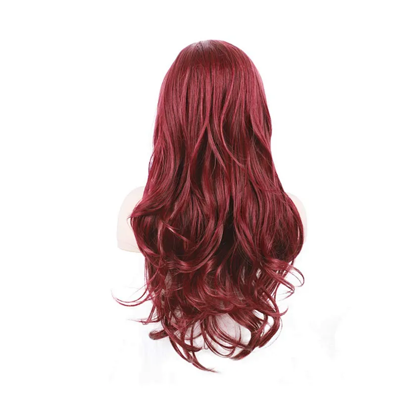 Longzhao Best Selling Long Body Wave Heat Resistant Synthetic Fiber Wigs For Women Long Wavy Middle Part Synthetic Wigs