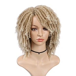 Longzhao Finger Waves Synthetic Hair Wig Heat Resistant Short Wigs for African American Women Pixie Cut Cute Wigs