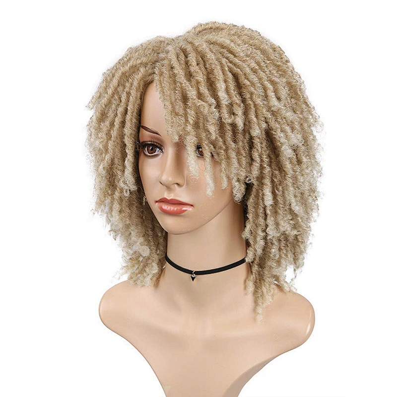 Longzhao Finger Waves Synthetic Hair Wig Heat Resistant Short Wigs for African American Women Pixie Cut Cute Wigs