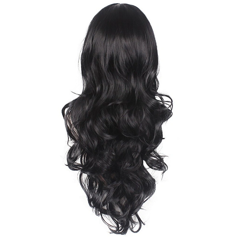 Synthetic Black Wigs Body Wave Hair Long Curly Hair Wigs For Black Women Heat Resistant Fiber hair wigs for black men